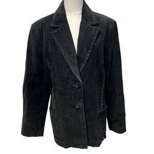 Vintage Valerie Stevens Leather Jacket Black Womens‎ Large Western Blazer